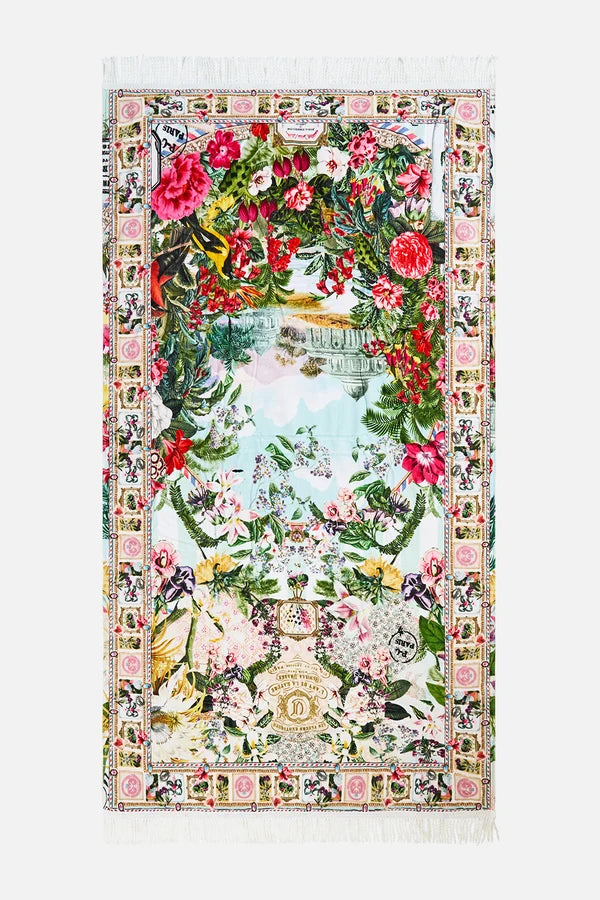 Camilla La Belle Botanique Beach Towel with Fringe