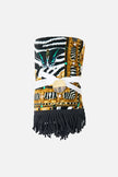 Camilla Zig Zag Zoo Beach Towel with Fringe