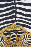 Camilla Zig Zag Zoo Deep V Neck Hardware Short Kaftan