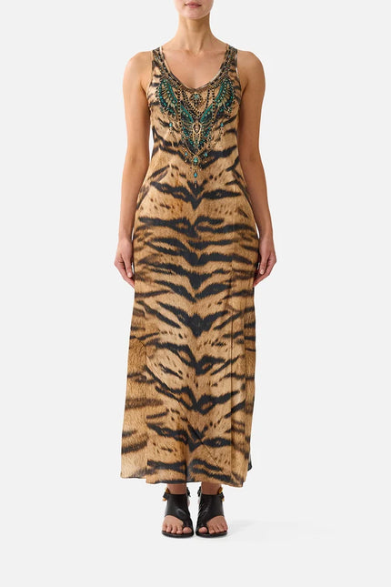 Camilla A Wink to the Wild Bias Cut Tank Dress