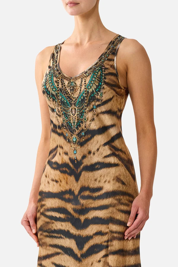 Camilla A Wink to the Wild Bias Cut Tank Dress