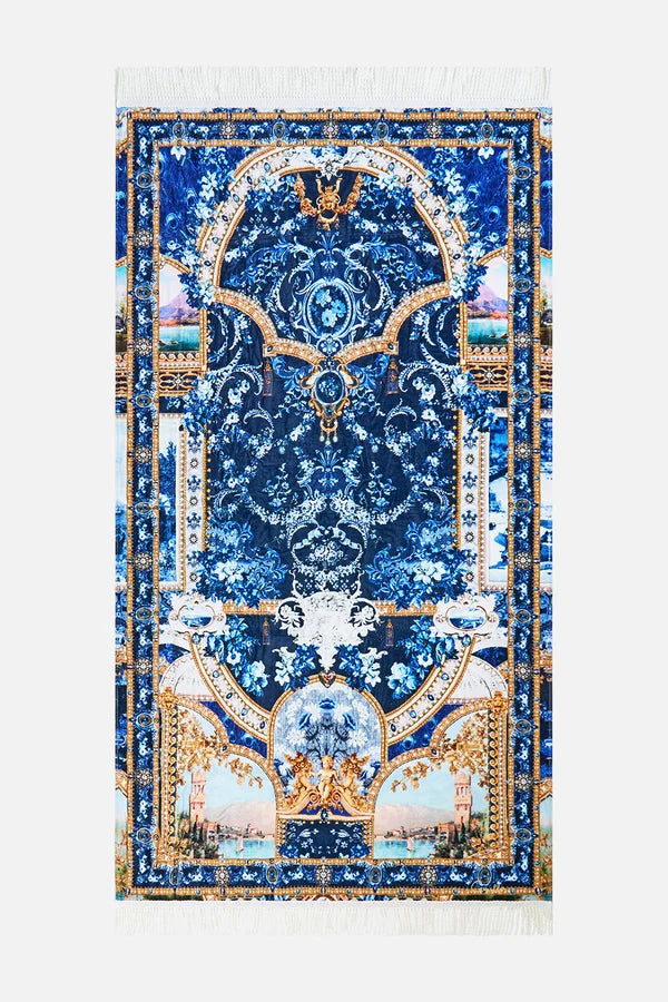 Camilla Sweet Sacré Bleu Beach Towel with Fringe