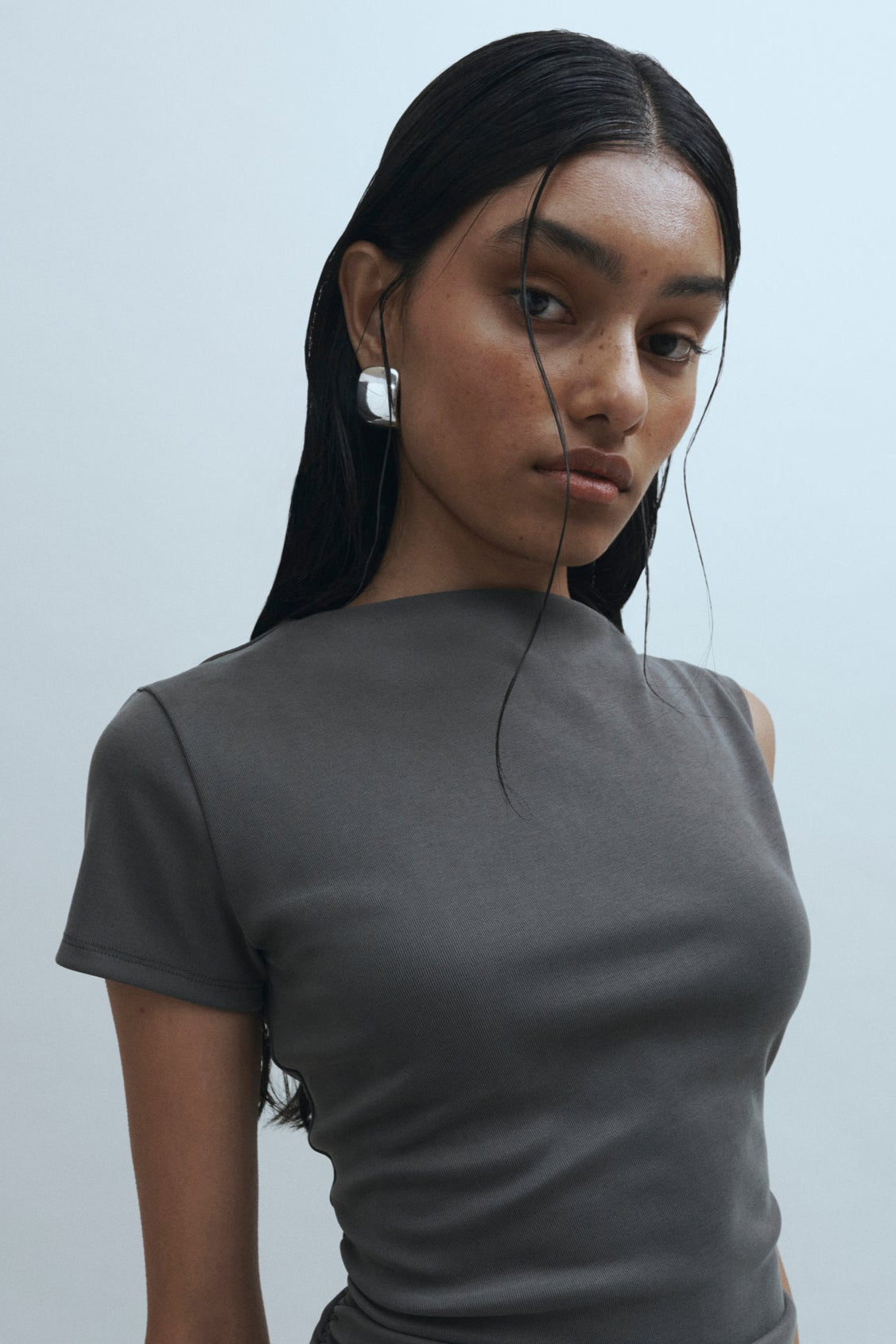 One of Others Ciera Asym Top - Slate