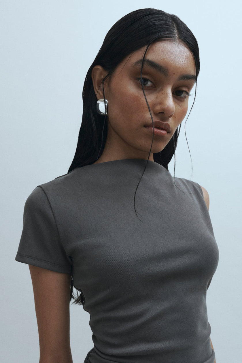 One of Others Ciera Asym Top - Slate