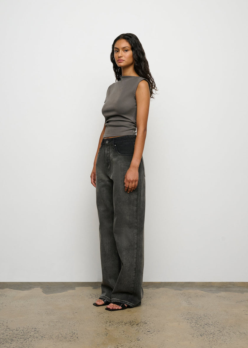 One of Others Ciera Asym Top - Slate