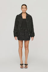 CLEA Valor Bomber Black Clipped Jacquard