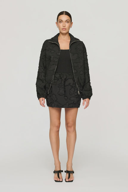 CLEA Valor Bomber Black Clipped Jacquard