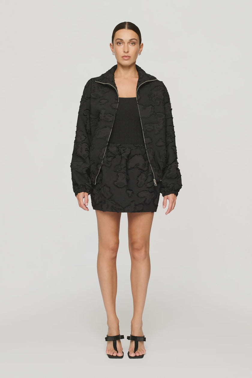 CLEA Valor Bomber Black Clipped Jacquard