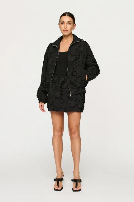 CLEA Valor Bomber Black Clipped Jacquard