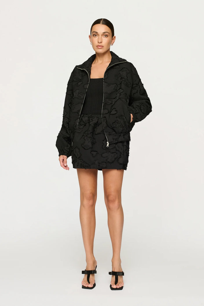 CLEA Valor Bomber Black Clipped Jacquard
