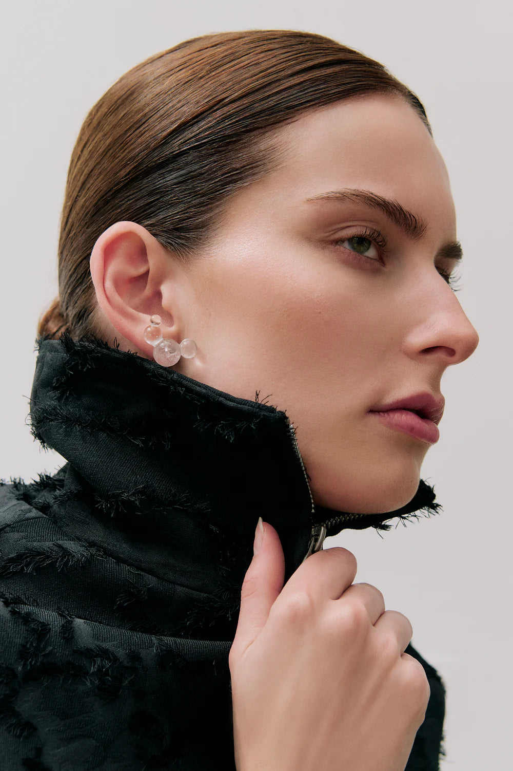 CLEA Valor Bomber Black Clipped Jacquard