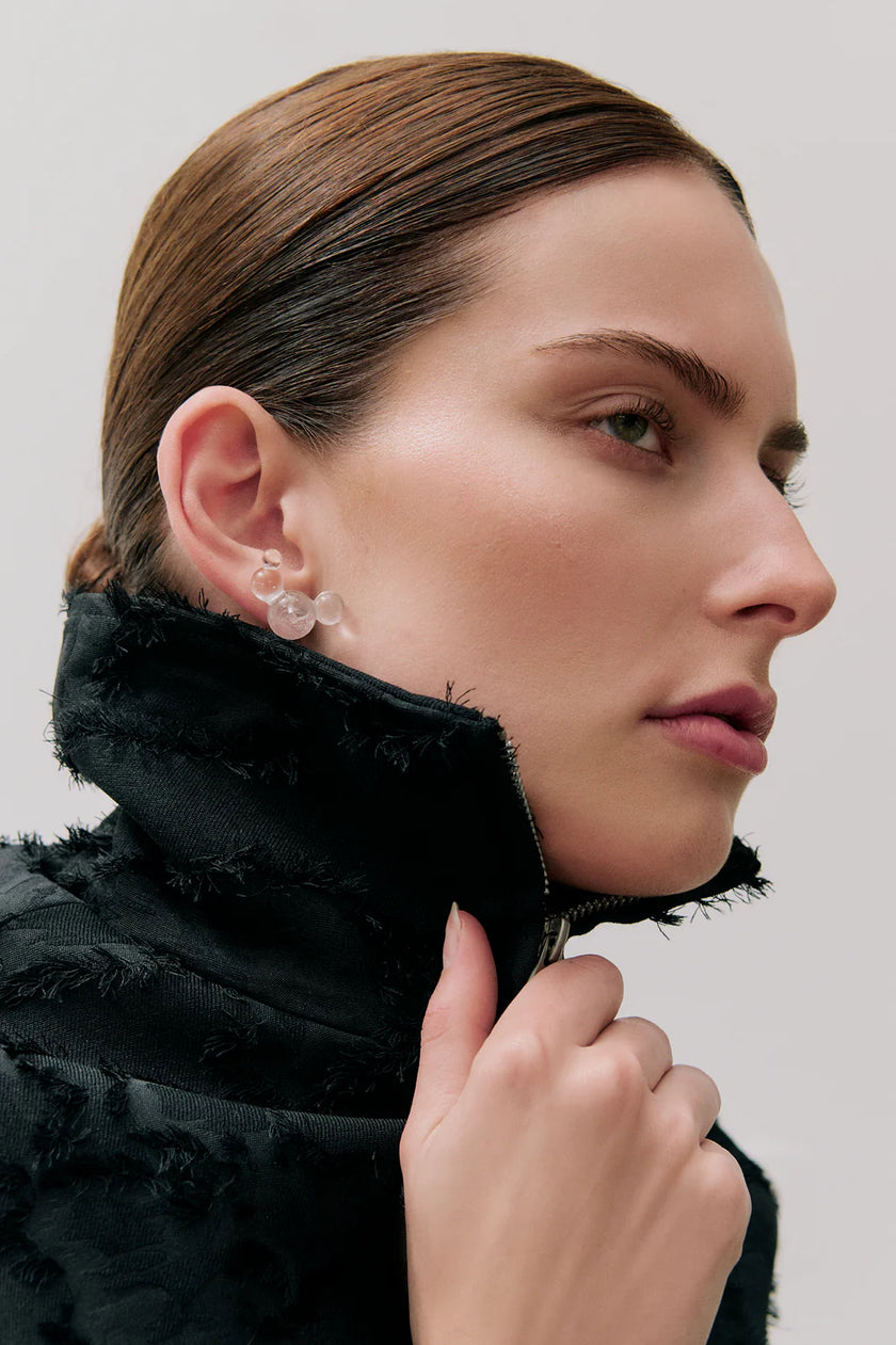 CLEA Valor Bomber Black Clipped Jacquard