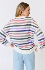 cartel & willow Lola Stripe Knit - Rainbow Mist