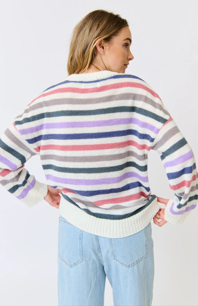 cartel & willow Lola Stripe Knit - Rainbow Mist
