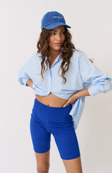 cartel & willow Tammy Shirt - Aqua Stripe