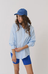 cartel & willow Tammy Shirt - Aqua Stripe