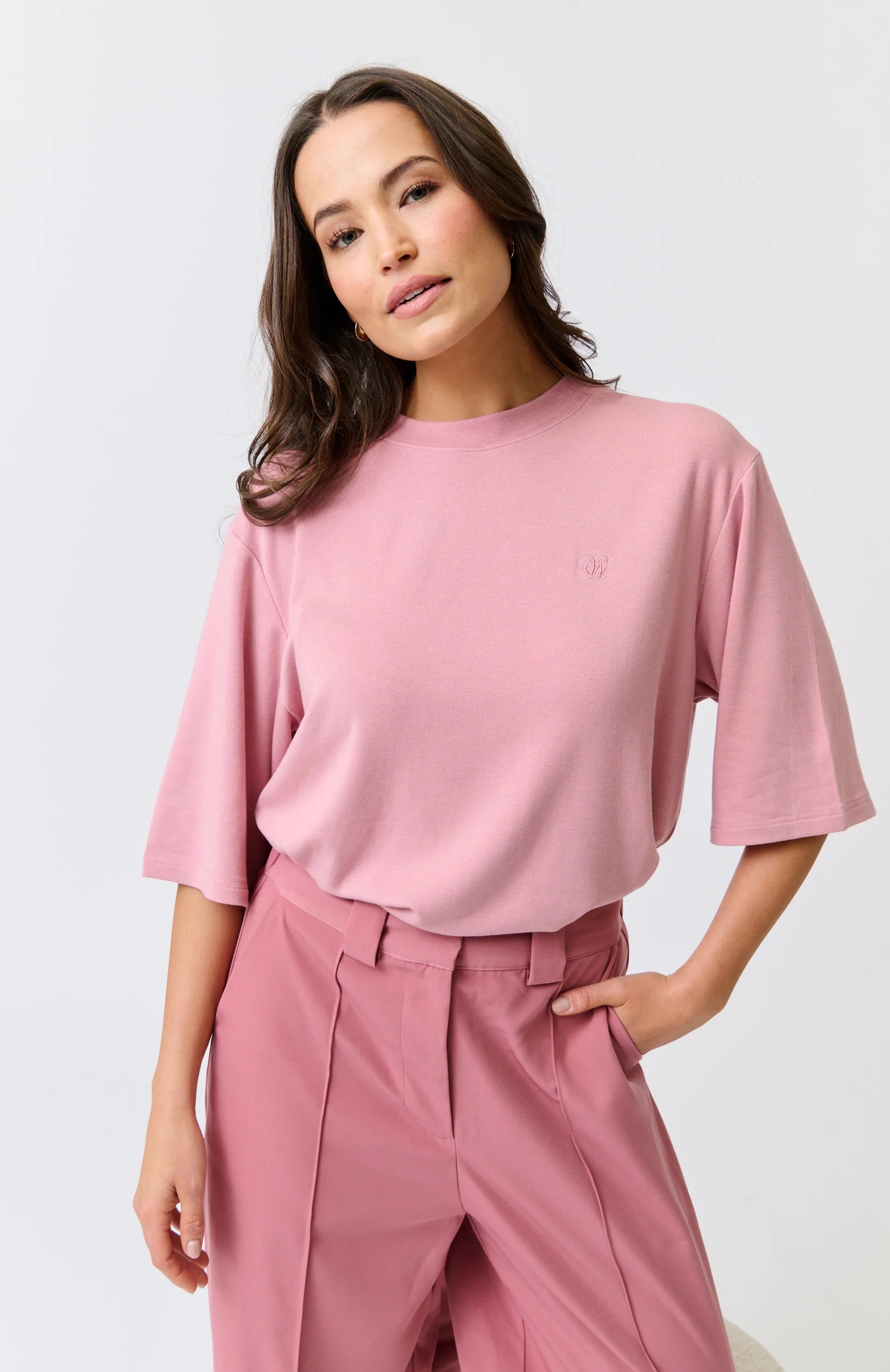 cartel & willow Solana Tee - Dusty Pink