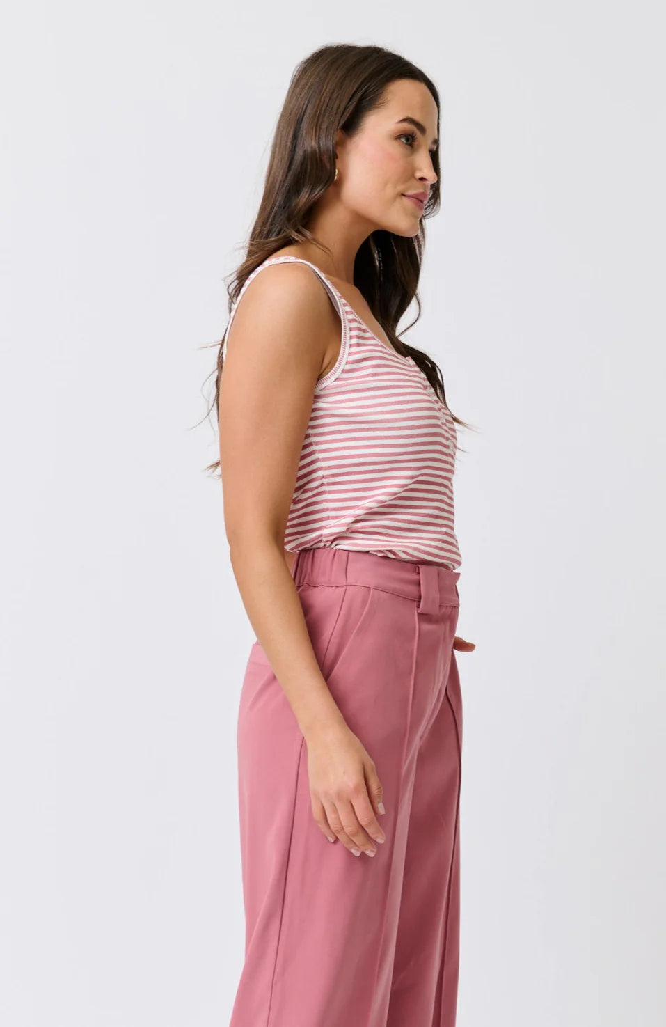 cartel & willow Calista Tank - Rose Stipe