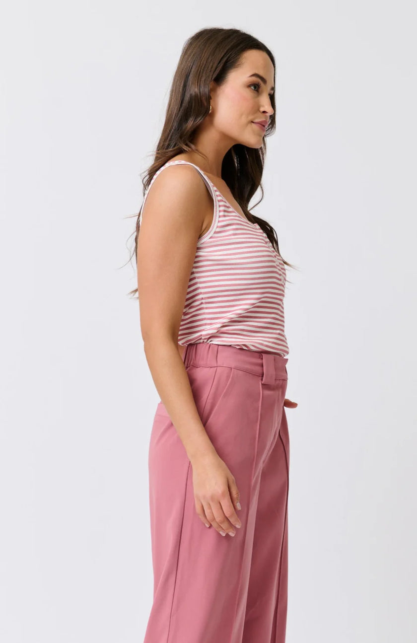 cartel & willow Calista Tank - Rose Stipe
