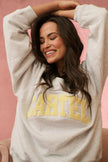 cartel & willow Nina Sweater - Grey Marle Varsity