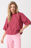 cartel & willow Hallie Tee - Boysenberry Stripe