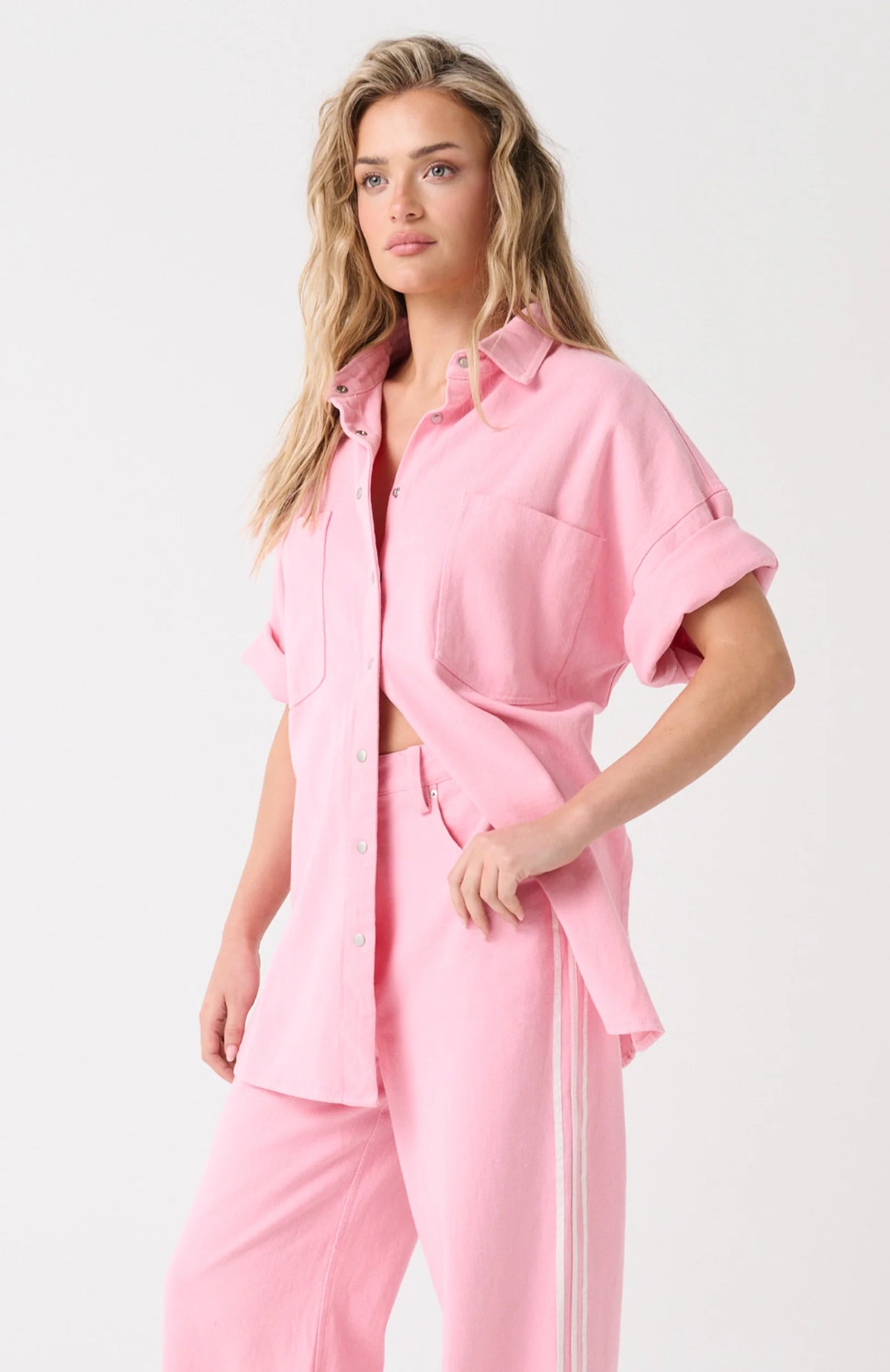 cartel & willow Stella Shirt - Taffy Denim