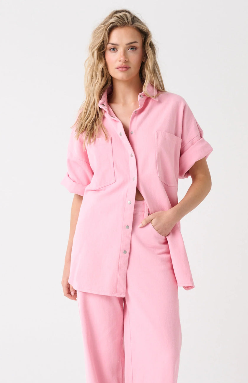 cartel & willow Stella Shirt - Taffy Denim