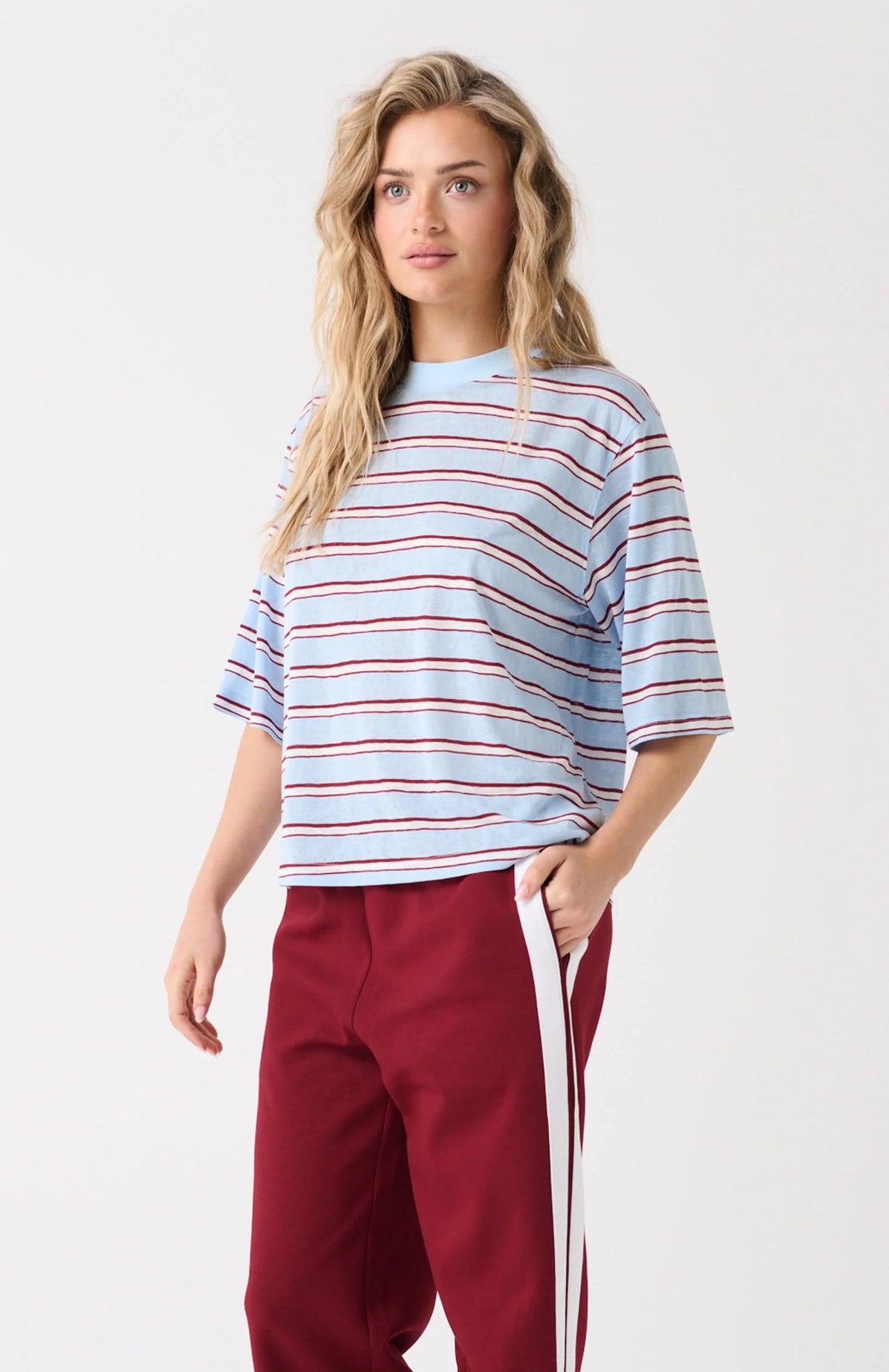 cartel & willow Hallie Tee - Ice Berry Stripe