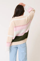 cartel & willow Kai Knit Sweater - Khaki Stripe