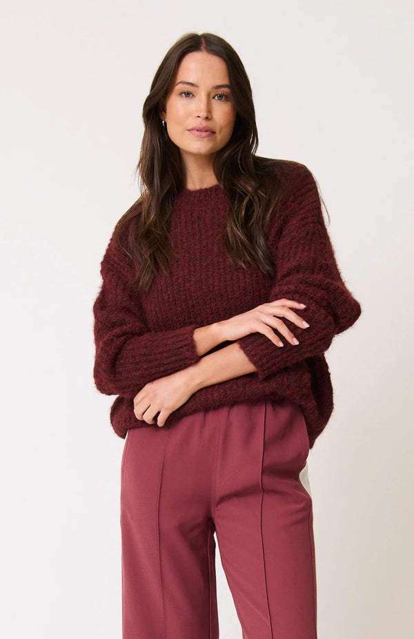 cartel & willow Lorenza Knit Sweater - Plum