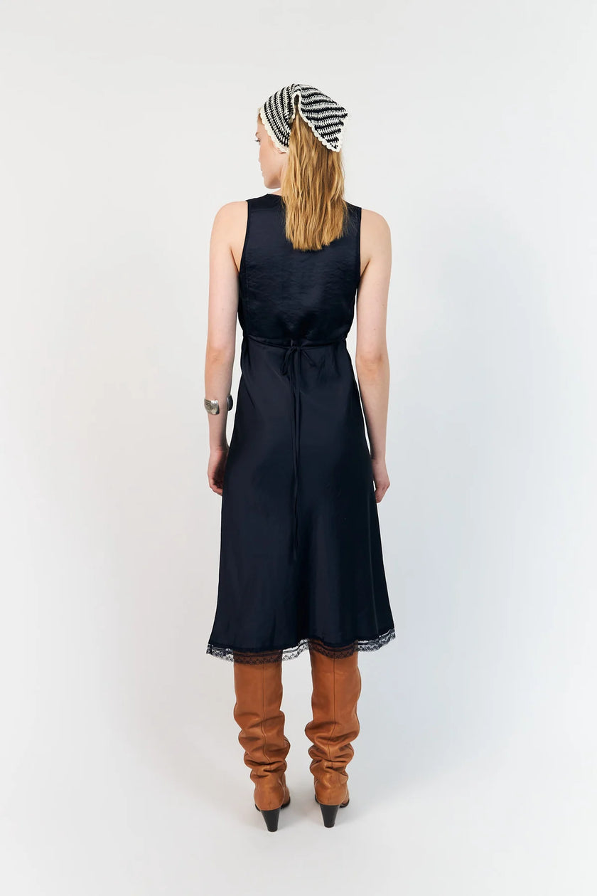 Lollys Laundry Clari Midi Dress - Navy