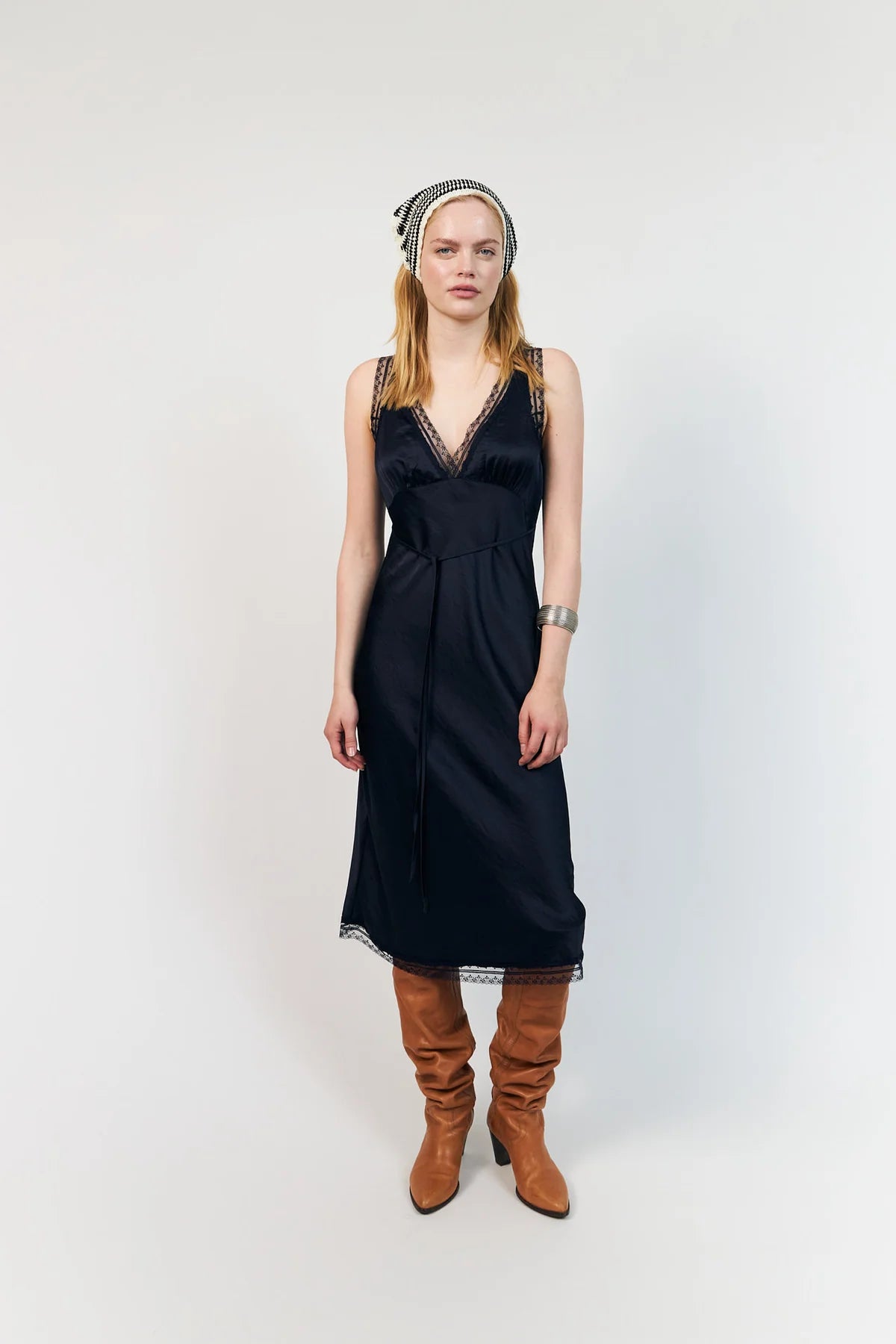 Lollys Laundry Clari Midi Dress - Navy