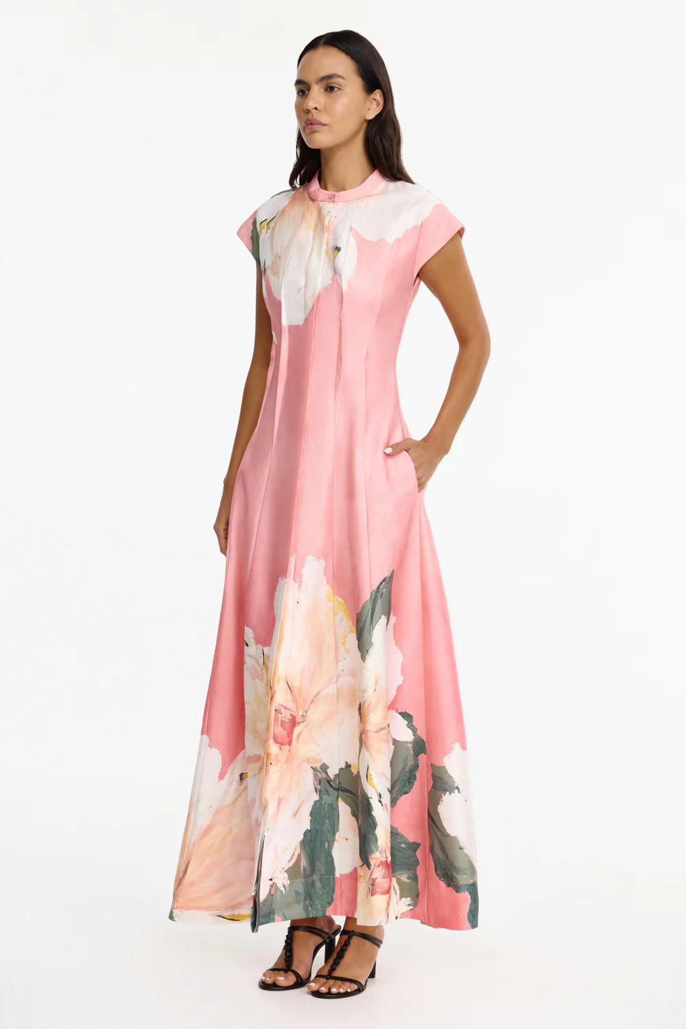Acler Carrhil Maxi Dress - Sugar Peony