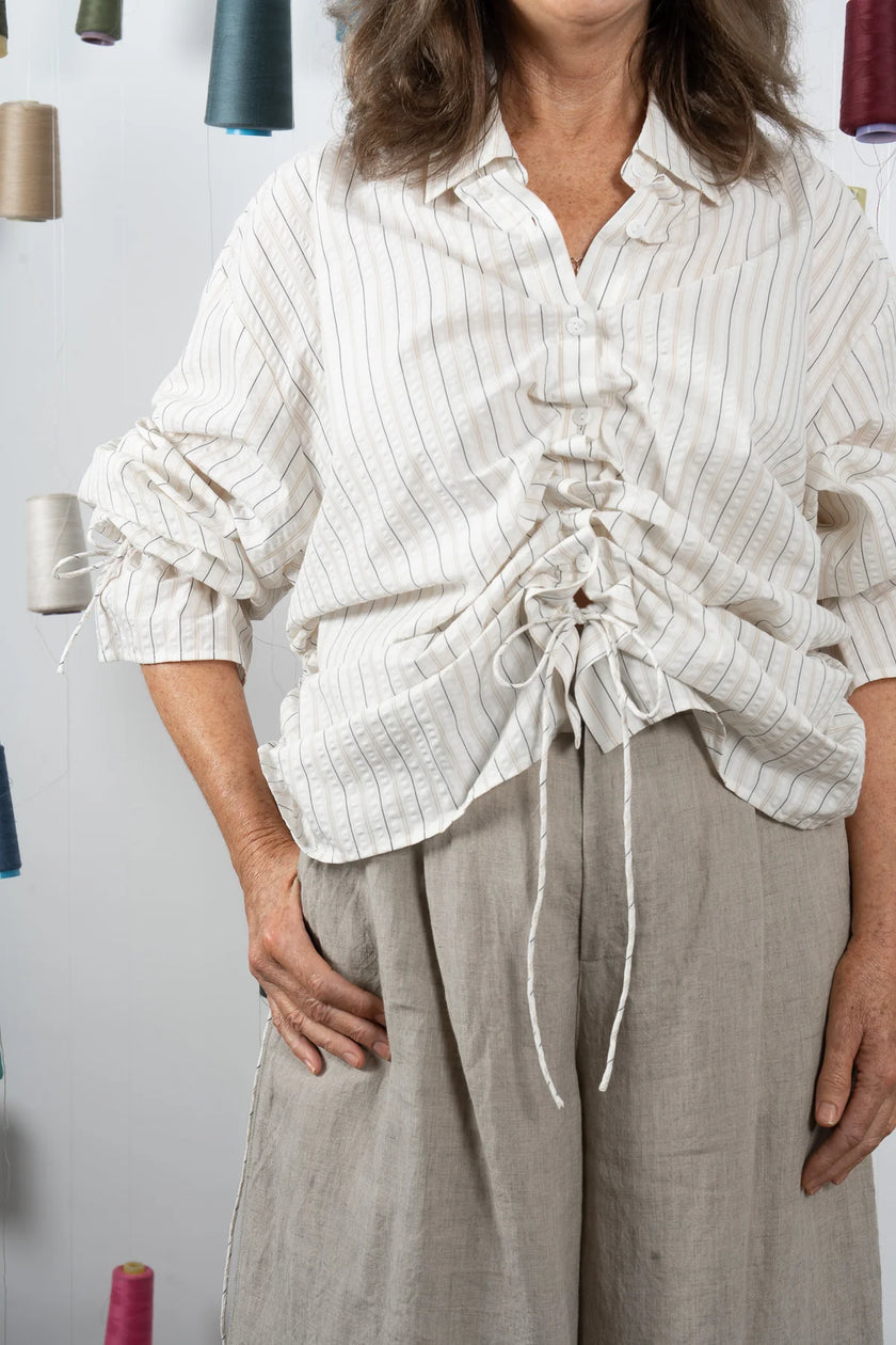 M.A. Dainty Mount Shirt - Cream Stripe
