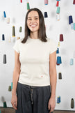 M.A. Dainty Rise Tee - Ecru Marle