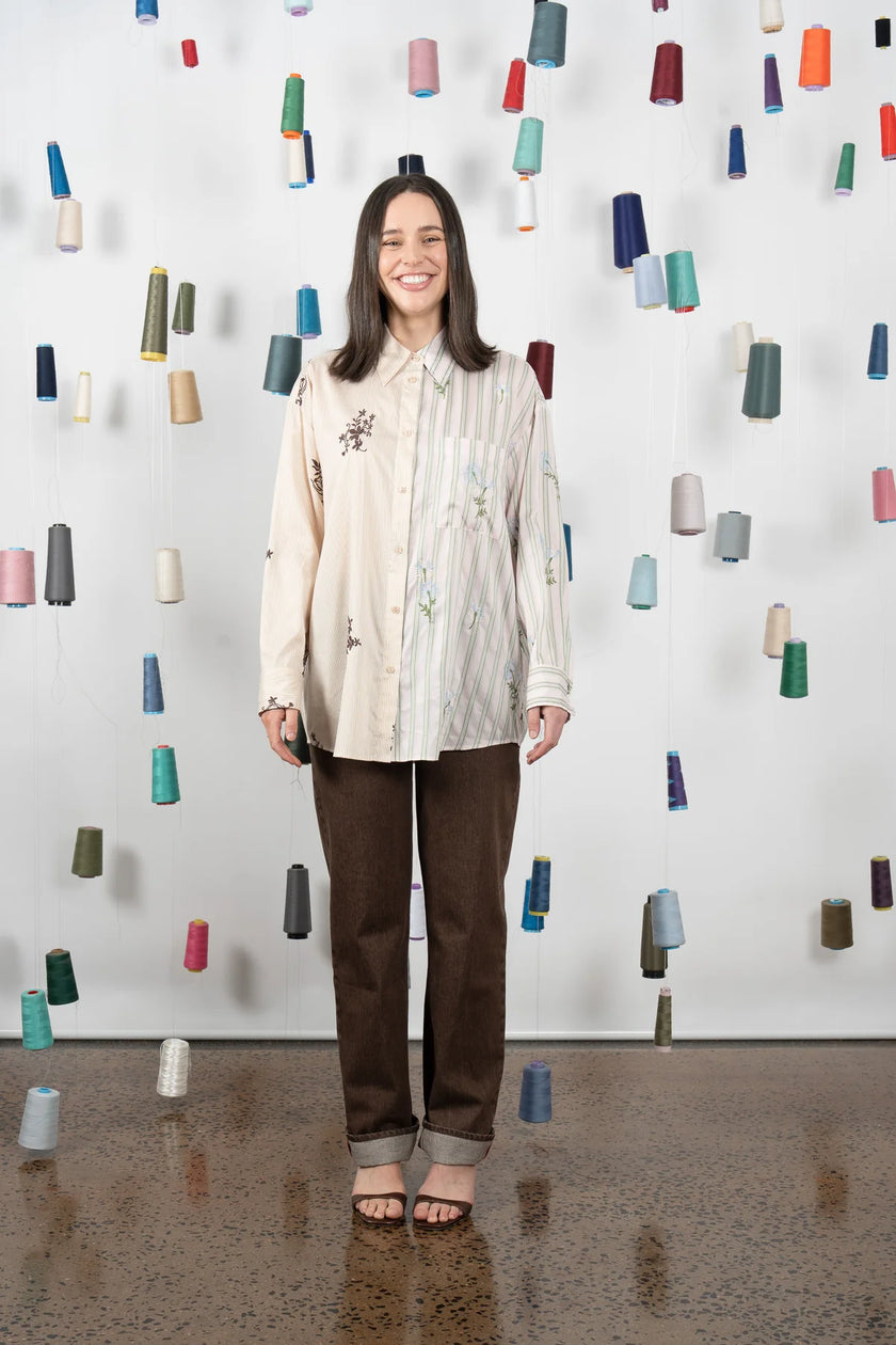 M.A. Dainty REX Shirt - Tan/Pink