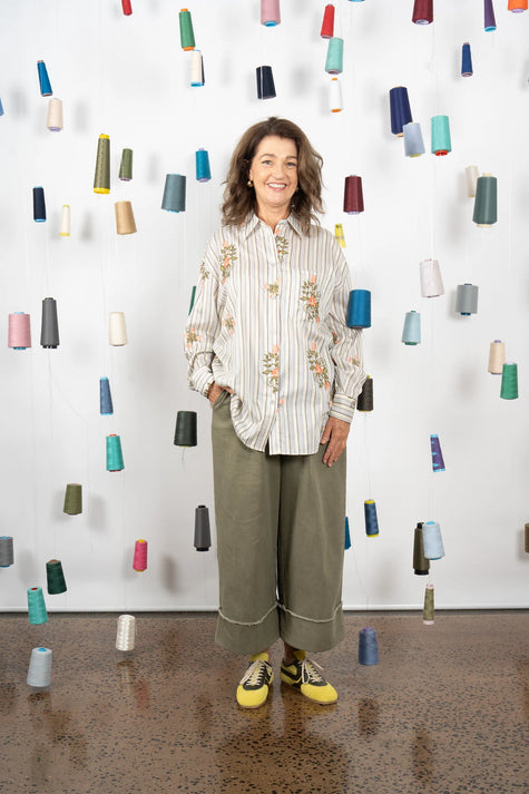 M.A. Dainty REX Shirt - Yellow/Grey