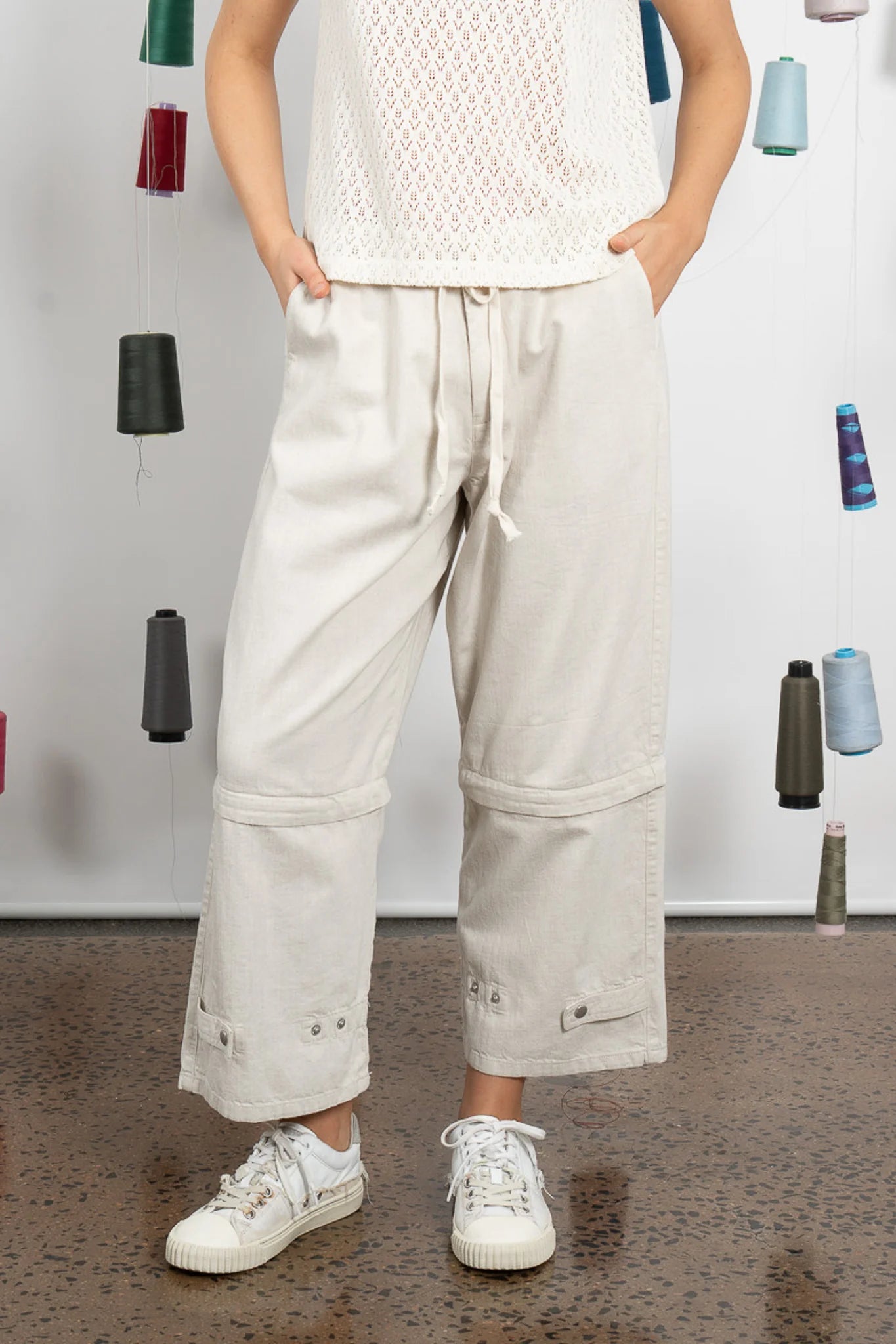 M.A. Dainty Trucker Jean - Linen/Linen