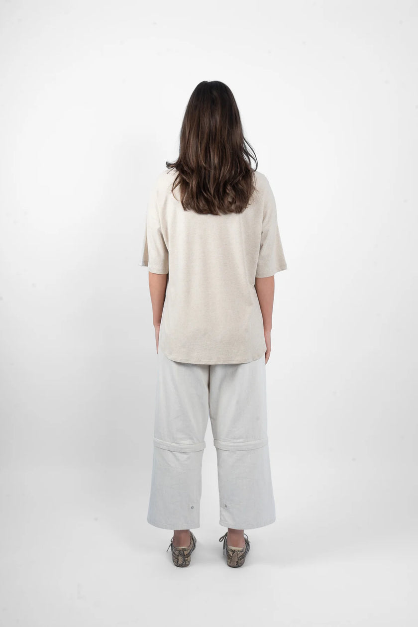 M.A. Dainty Peony Tee - Hessian