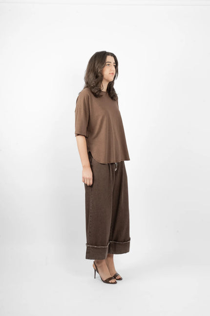 M.A. Dainty Peony Tee - Milk Choc