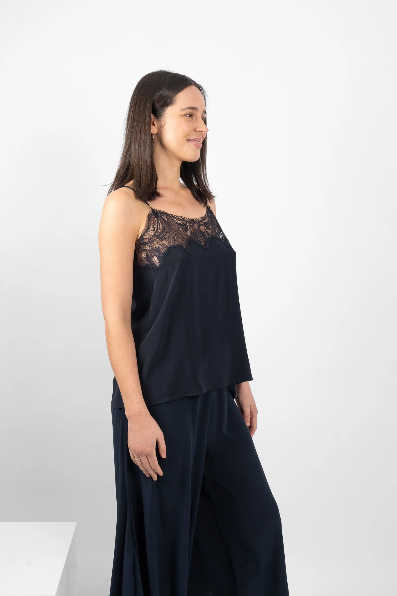 M.A. Dainty Tambourine Cami - Navy1