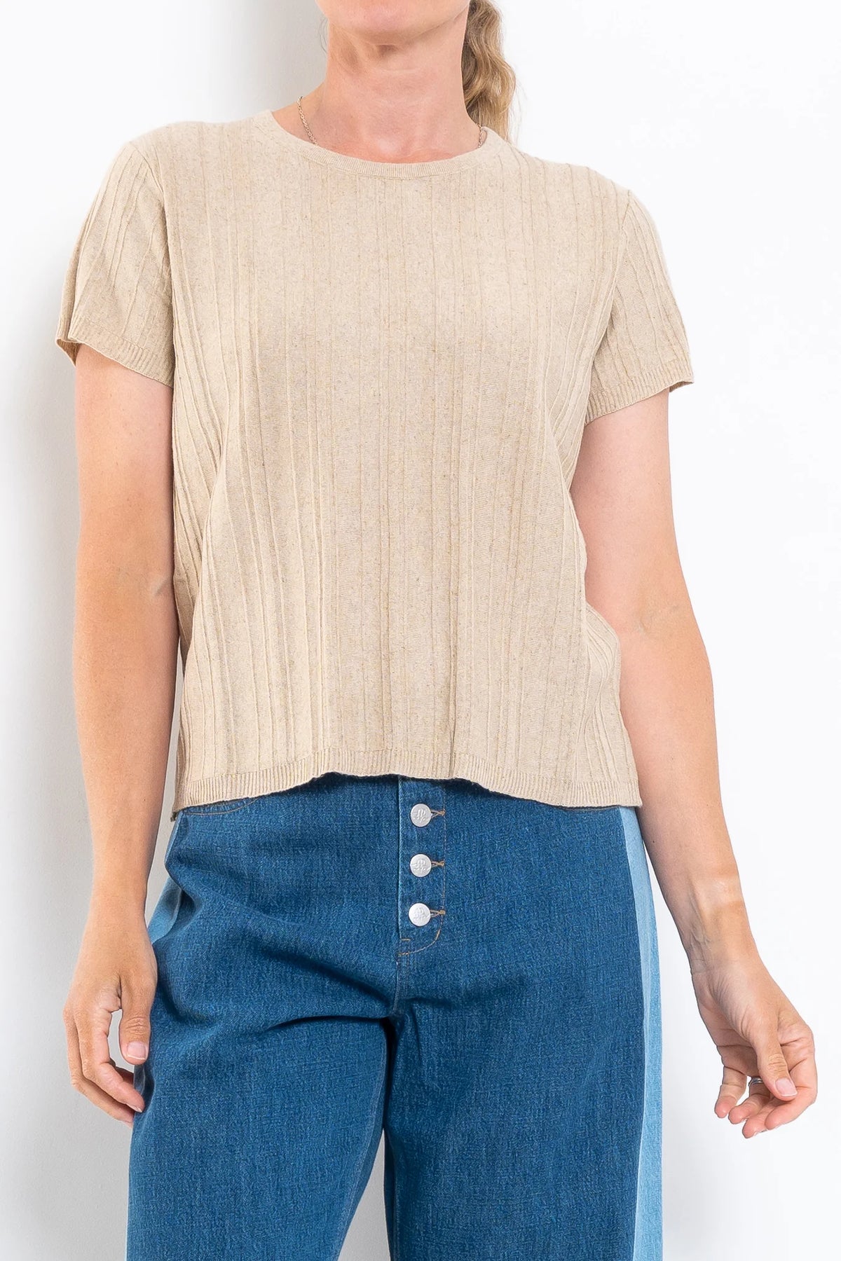 M.A. Dainty Baby Knit Tee - Hessian