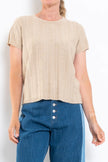 M.A. Dainty Baby Knit Tee - Hessian