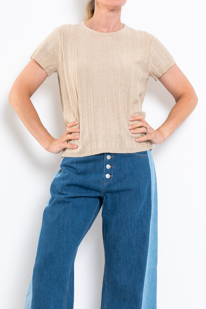 M.A. Dainty Baby Knit Tee - Hessian