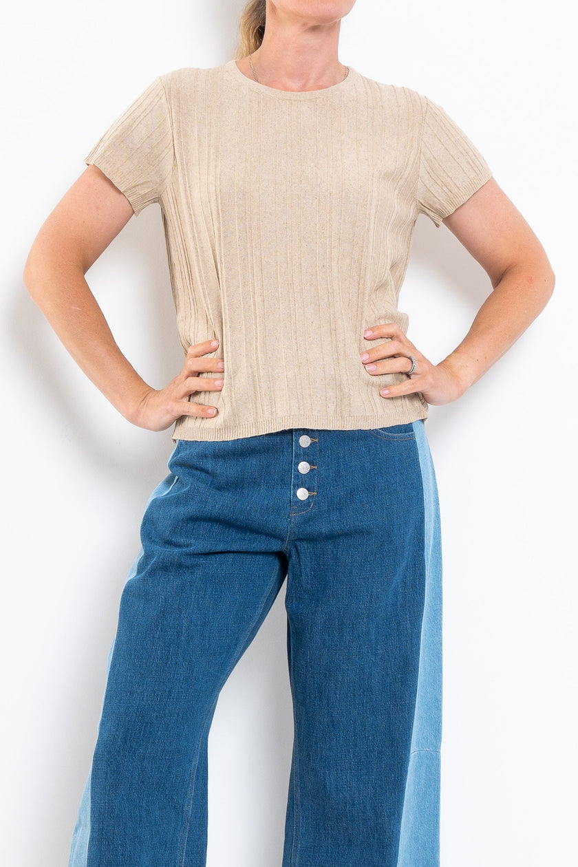 M.A. Dainty Baby Knit Tee - Hessian