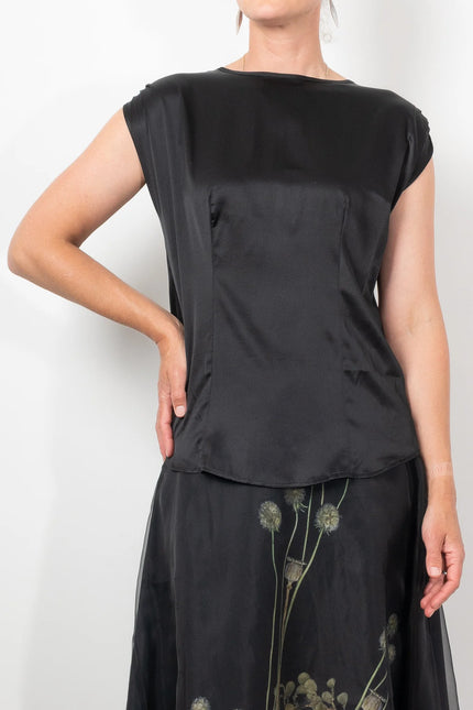 M.A. Dainty Hooty Top - Black