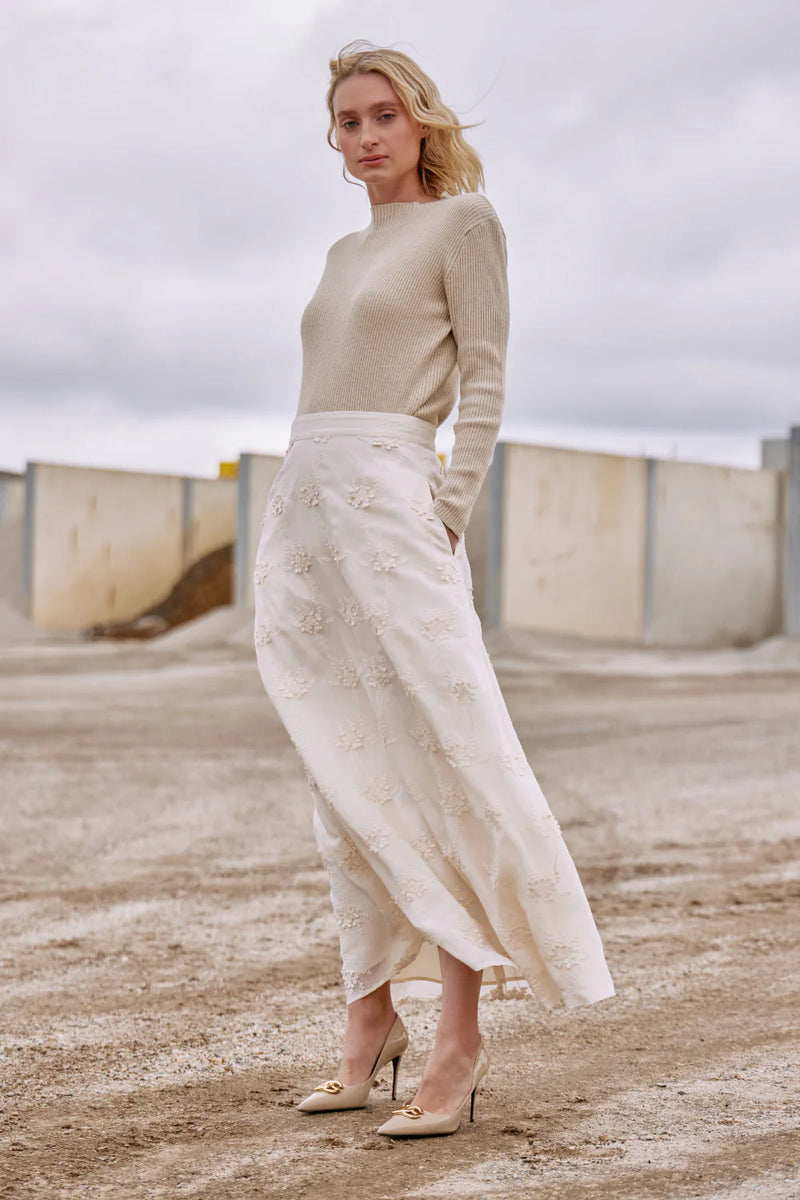 M.A. Dainty Daisy Skirt - Cream