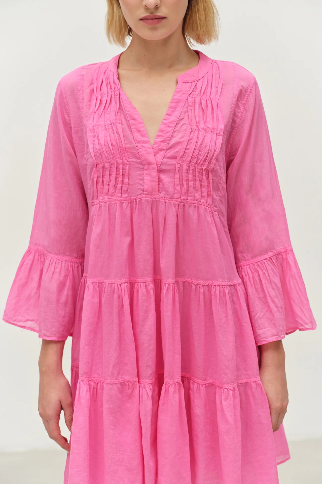 Devotion Twins Neon Short Dress - Fuchsia