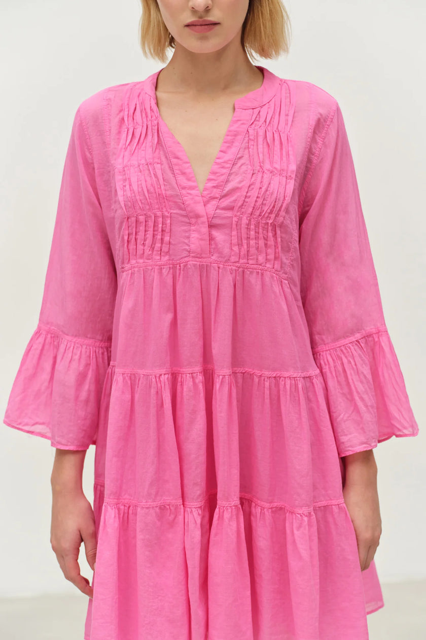 Devotion Twins Neon Short Dress - Fuchsia