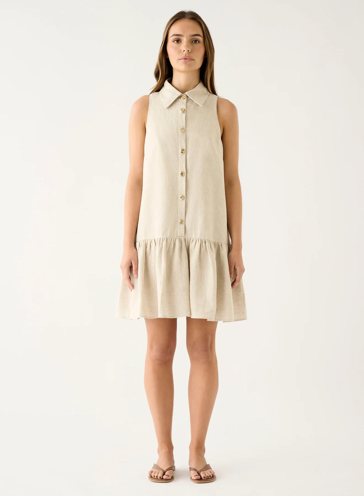 ESMAEE Olivia Mini Dress - Natural